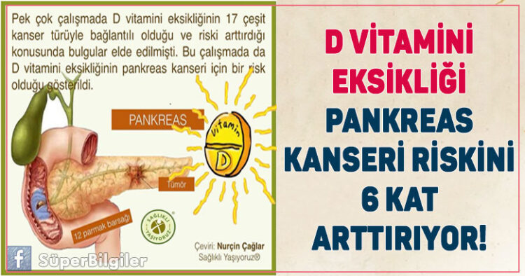 D vitamini eksikliği Pankreas Kanseri vakalarını 6 kat arttırıyor!
