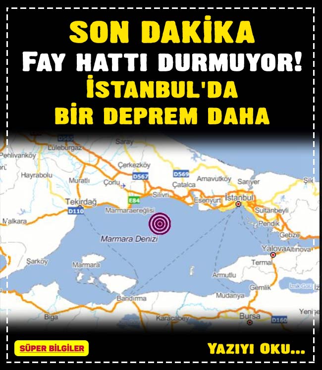 Fay hattı durmuyor! İstanbul'da bir deprem daha 2