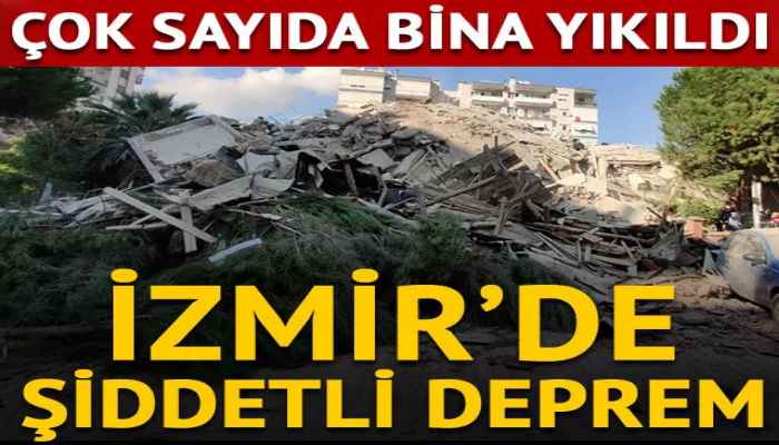 İzmir Seferihisar'da şiddetli deprem: Yıkılan binalar var