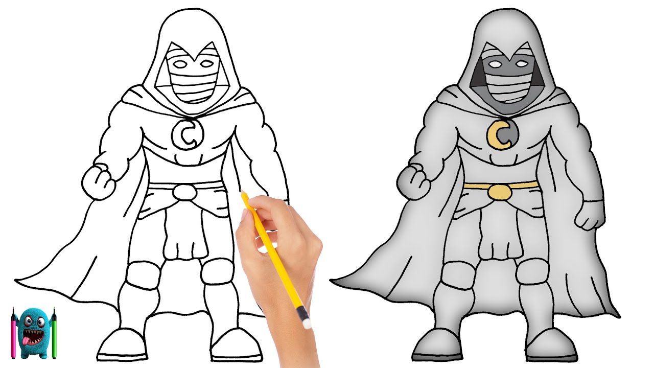 Moon Knight Çizimi How to Draw Marvel