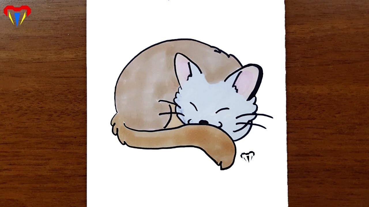 kedi çizimi - kolay hayvan çizimleri - kolay çizimler, basit, sevimli, güzel,  tatlı,  resim