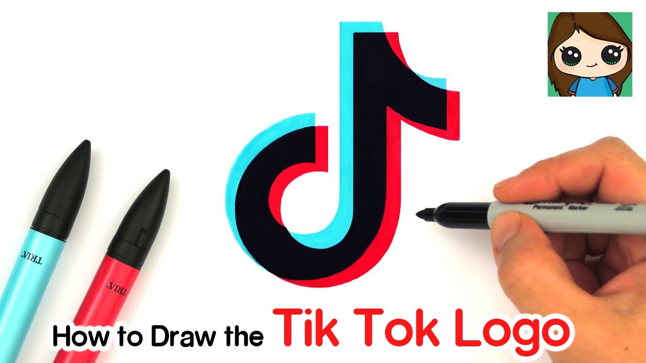 How to Draw the Tik Tok Logo