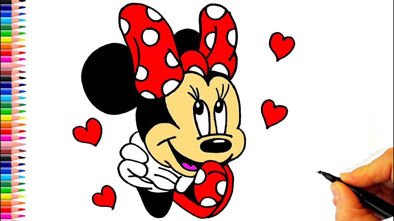 Minnie Mouse Çizimi  Minnie Mouse Nasıl Çizilir? - Mickey Çizimi - Minnie Mouse Drawing