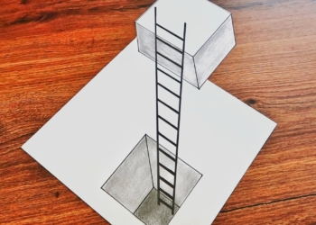 3 BOYUTLU MERDİVEN ÇİZİMİ / Merdiven Çizim Teknik / 3d Stair Easy Drawing / Karakalem Dersleri