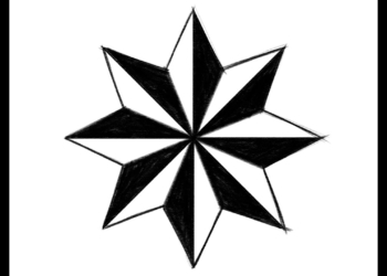 8 köşeli yıldız nasıl çizilir - How to draw an Eight-pointed Star
