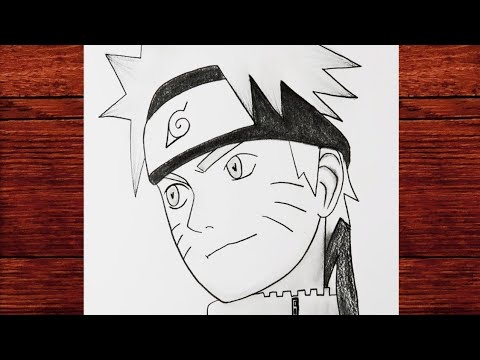 Anime Çizimi Kolay / Karakalem Naruto Çizimi Kolay / How to draw naruto easy tutorial