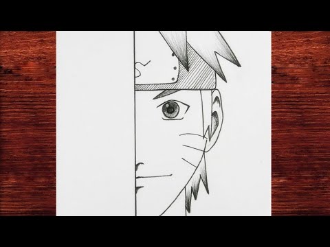 Anime Erkek Çizimi Kolay Yeni Başlayanlar İçin/ Naruto Nasıl Çizilir Karakalem Adım Adım / M.A Çizim