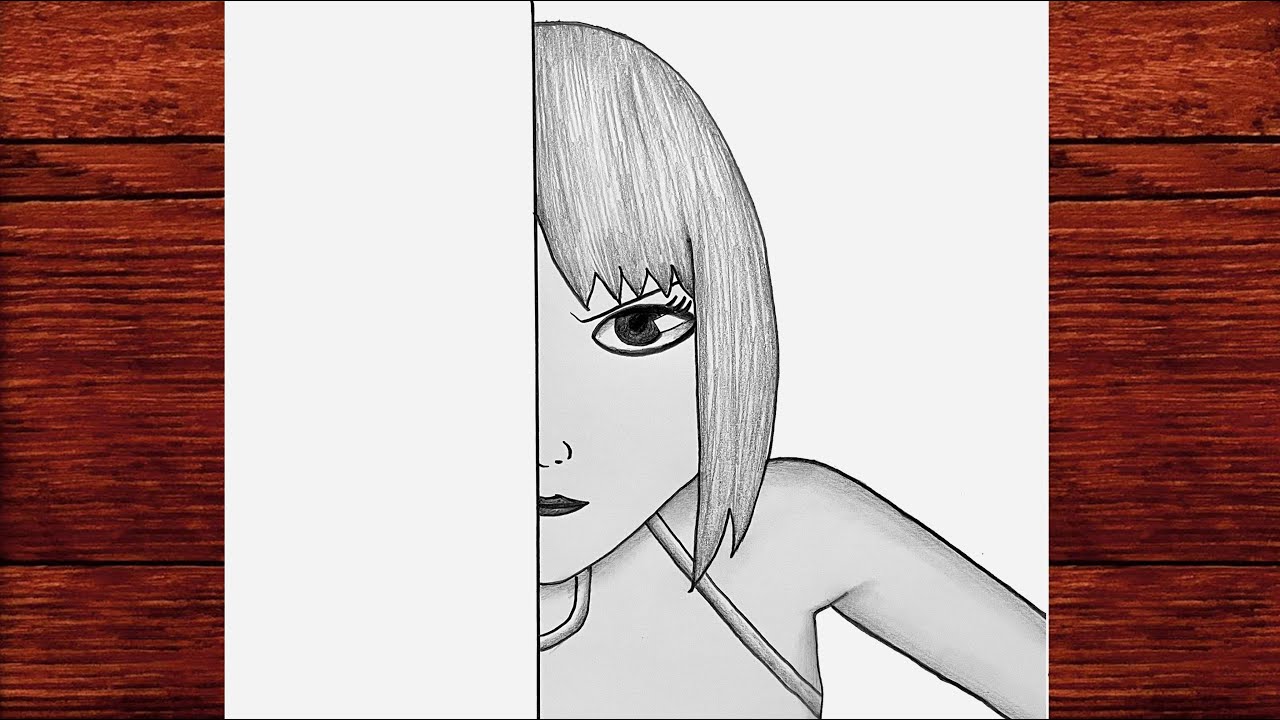 Anime Kız Çizimi - Kolay Karakalem Anime Çizimi - Adım Adım Anime Nasıl Çizilir - Easy Anime Drawing