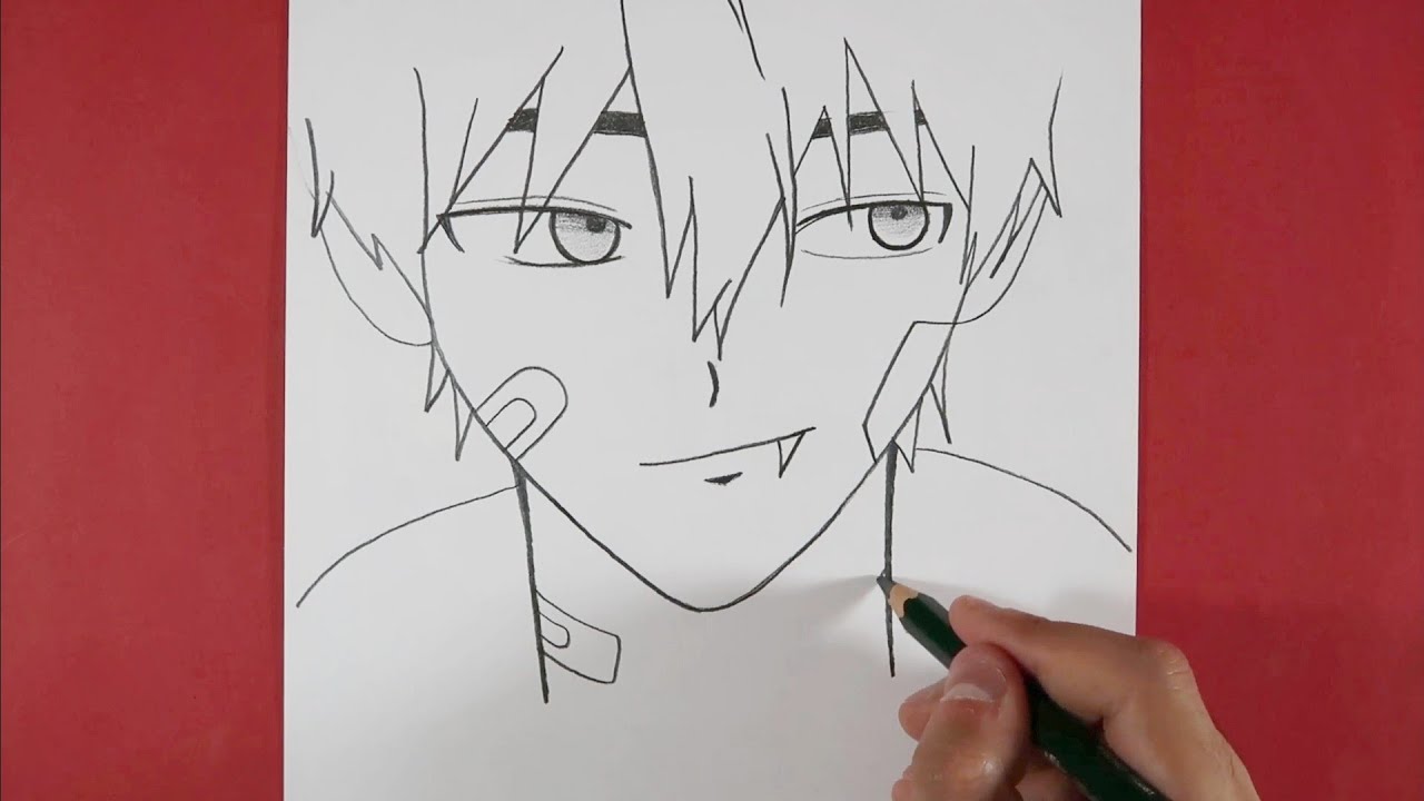 Anime Vampire / How to draw anime boy vampire easy / Kolay Karakalem Anime Erkek Nasıl Çizilir 2022