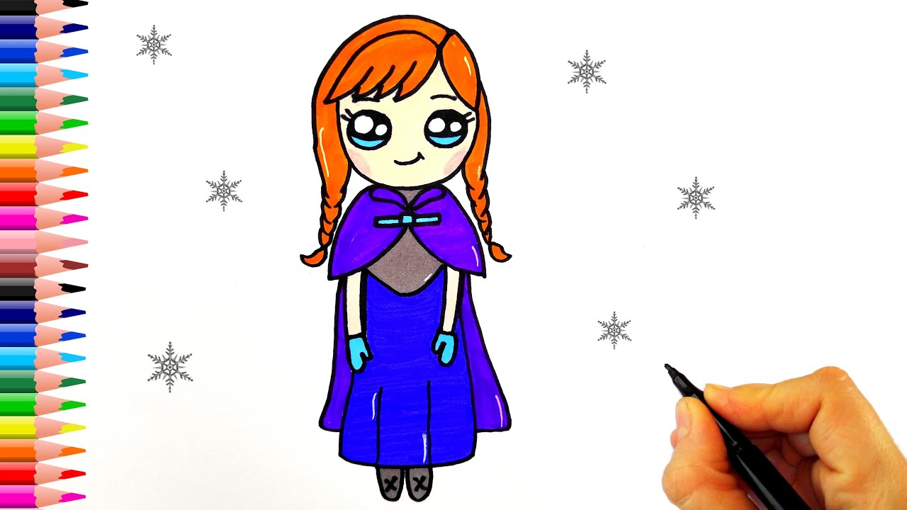 Anna Çizimi - Anna Resmi Nasıl Çizilir? - How To Draw Anna - Disney Frozen