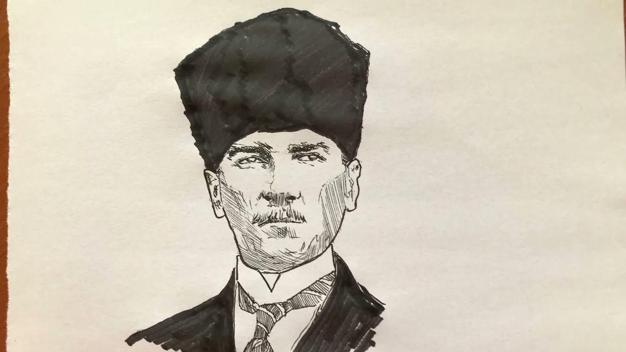 Atatürk resmi nasıl çizilir | 29 Ekim Atatürk çizimi