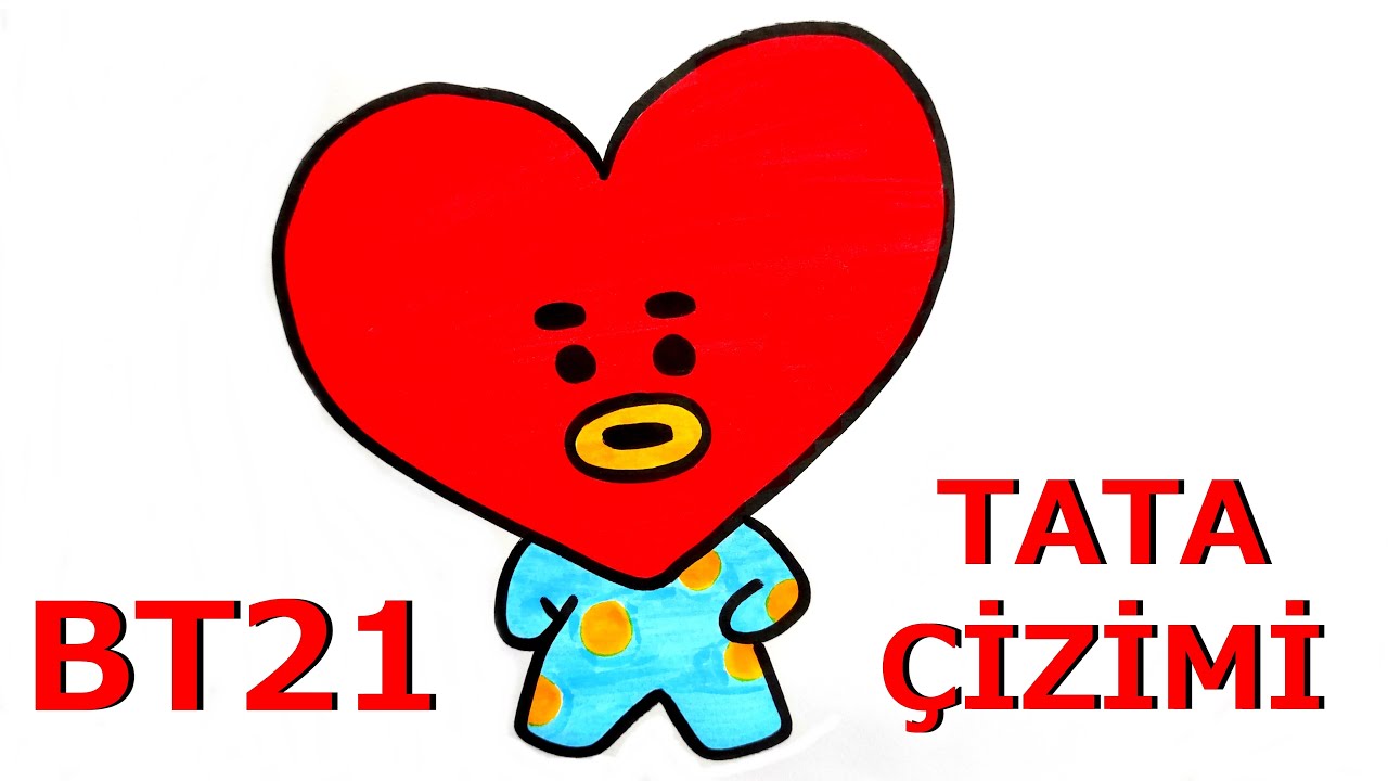 BT21 Karakterlerinden TATA Çizimi -  BT21 Çizimleri - BTS Çizimleri - BTS Taehyung