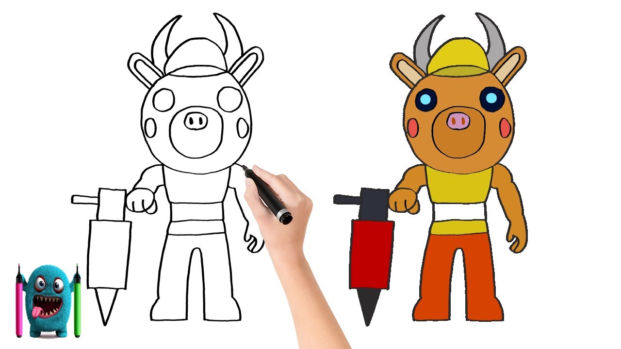 Billy Çizimi How to Draw Roblox Piggy Billy