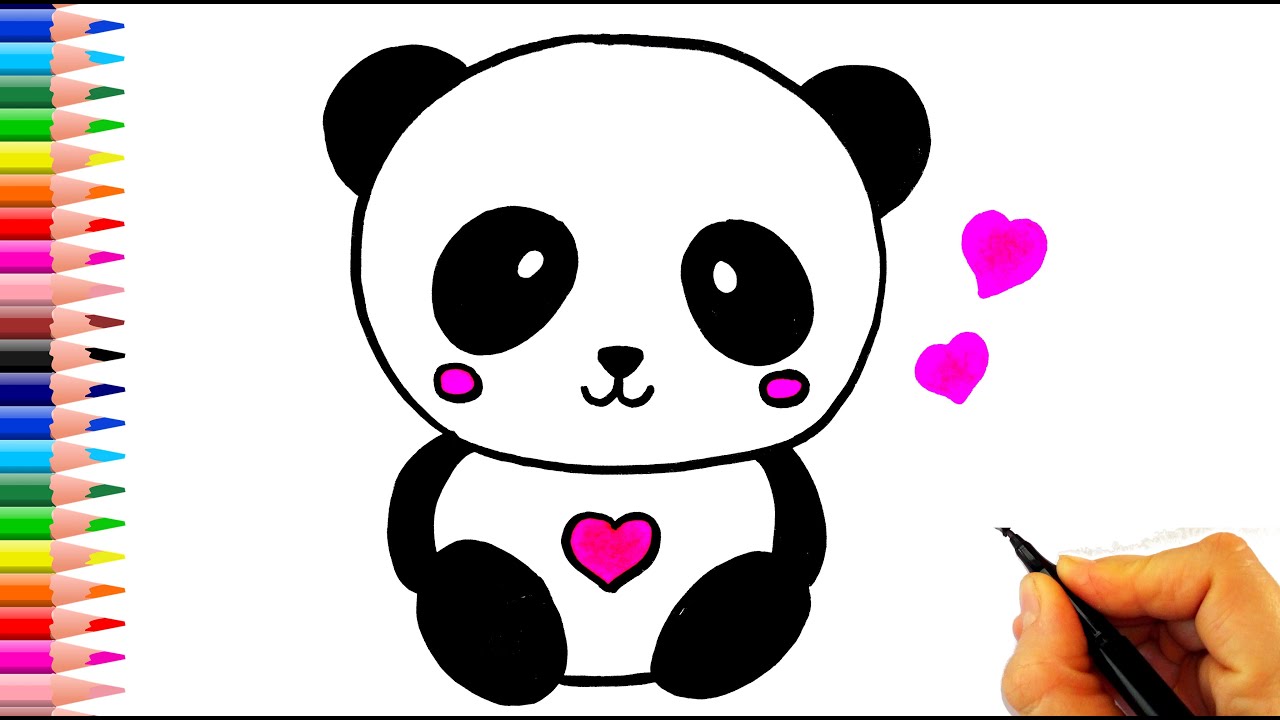 ÇOK KOLAY!! PANDA Nasıl Çizilir? - How To Draw a Panda Easy