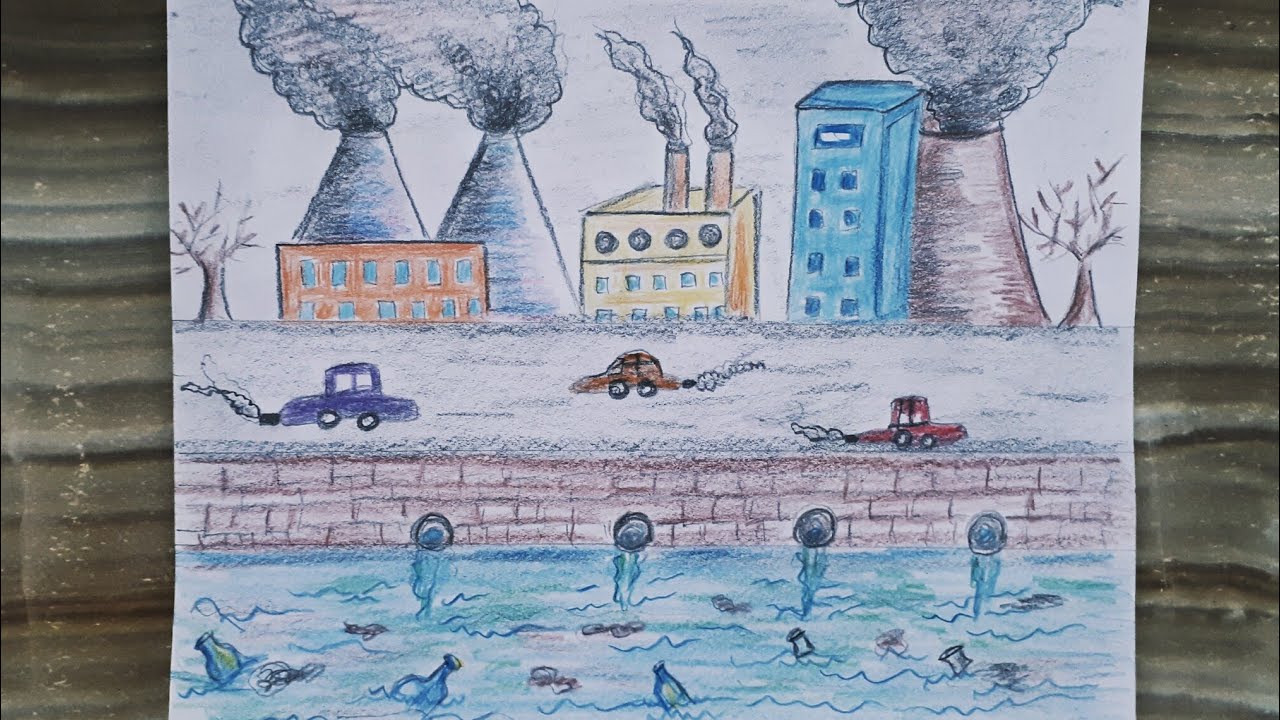 Çevre Haftası Çizimi / Çevre Kirliliği Çizimi / Environment Day Drawing / Environment Pollution draw