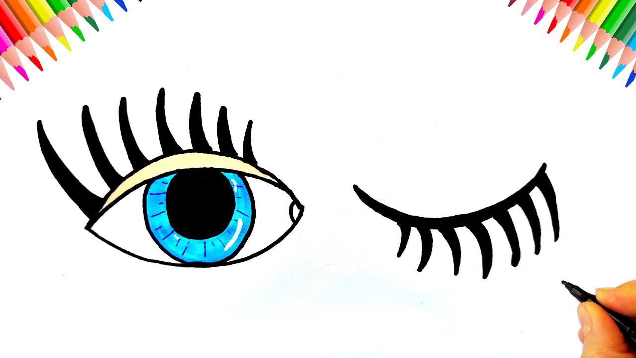 Çok Kolay Göz Çizimi - Göz Nasıl Çizilir? - Göz Kırpma Çizimi