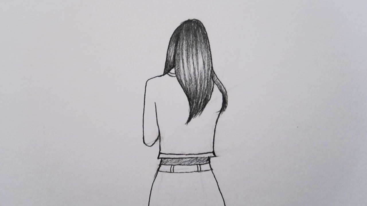 Çok Kolay Kız Çizimi Adım Adım / Very Easy Girl Drawing