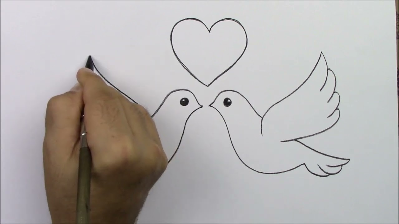 Çok Kolay Kuş Çizimi Adım Adım Nasıl Yapılır - Çizim Hobimiz Karakalem Kolay Çizimleri