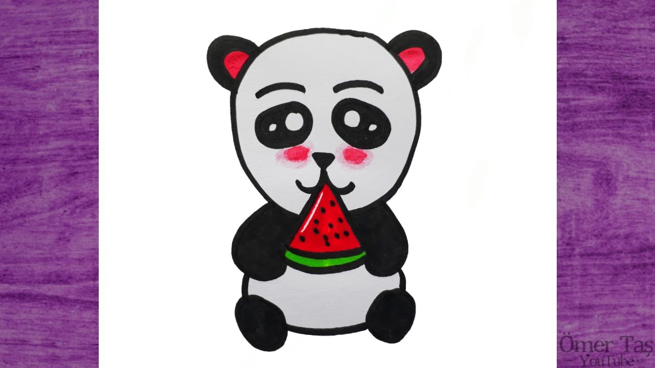 Çok Kolay Sevimli Panda Resmi Nasıl Çizilir - KAWAİİ Tatlı Panda Çizimi