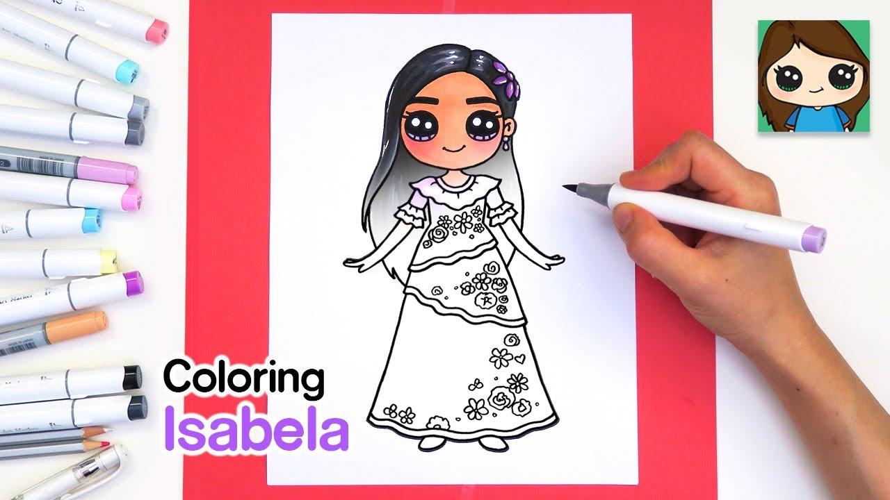 Coloring Isabela Disney Encanto How to Color a Girl