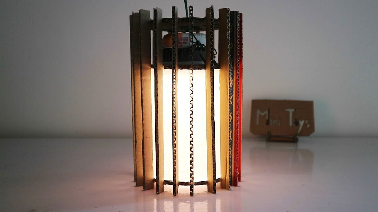 DIY Home Decor - How To Make A Lamp From Cardboard