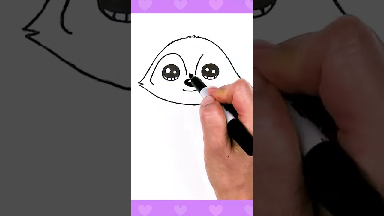 Draw So Cute Raccoon! #shorts