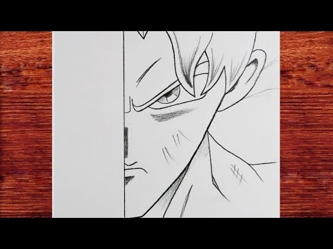 Easy Anime Drawing / How to Draw Anime Goku Ultra İnstinct Tutorial / Sketc Art Easy / M.A Drawings