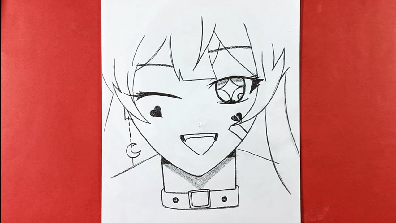 Easy Anime Sketch /  How to draw cute anime girl easy for beginners tutorial / M.A Drawings