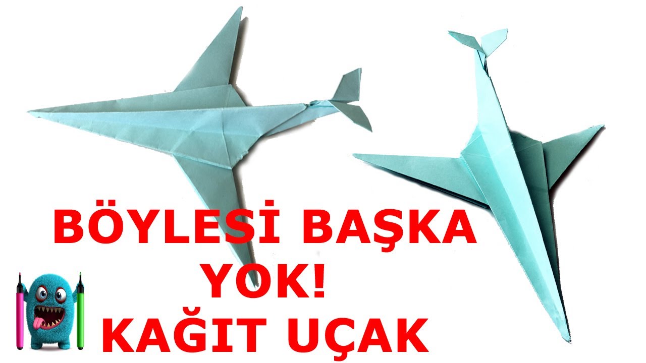 En Kolay Kağıttan Uçak (JET) Yapımı Origami. How to Make Paper Air Plane?