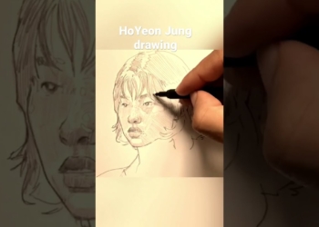 HoYeon Jung (Sae Byeok) drawing from Squid Game