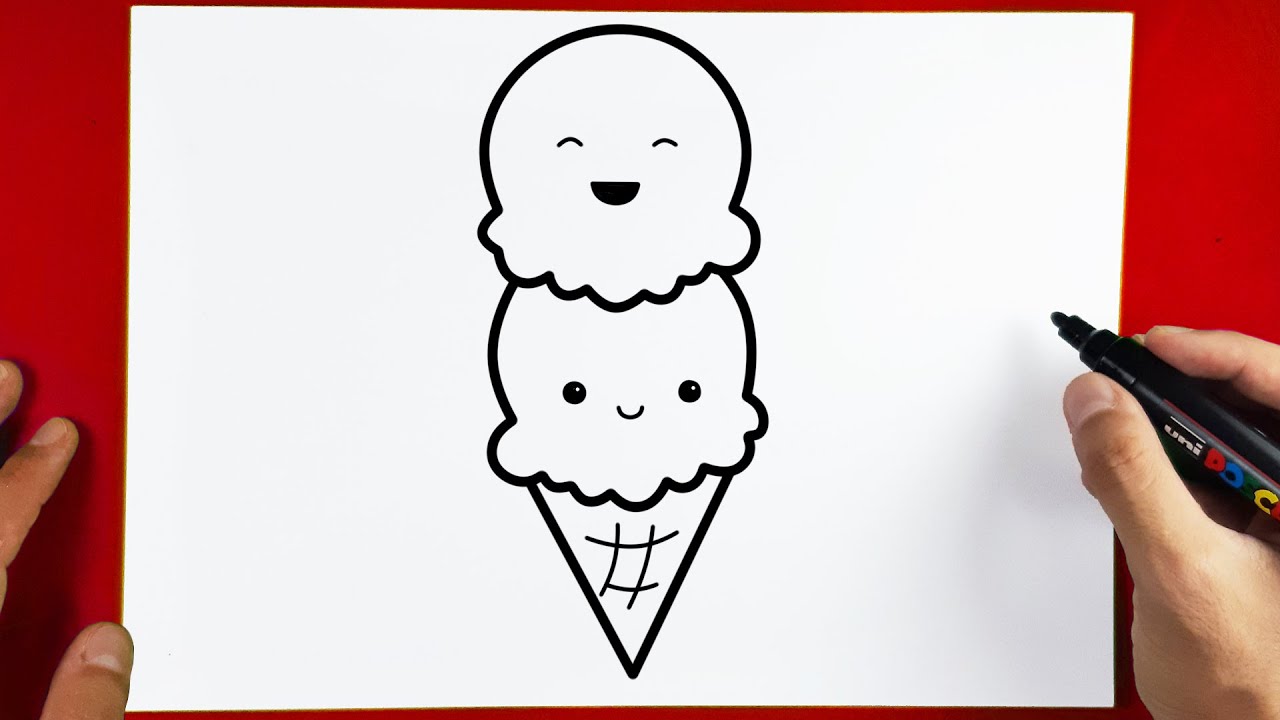 How To Draw A Cute Ice Cream