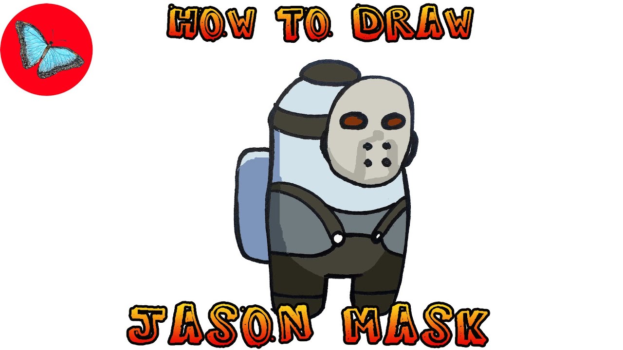 How To Draw Among Us Character - Jason Mask | Drawing Animals
