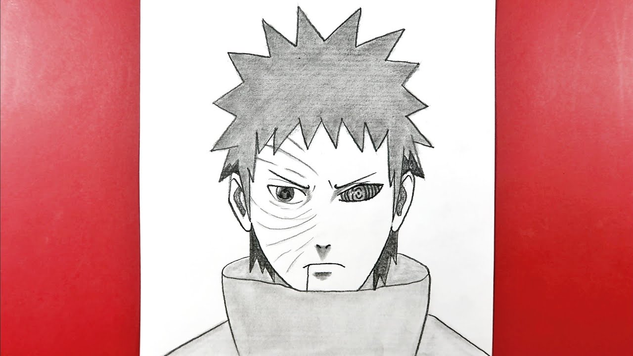 How To Draw Anime Obito Uchiha - Naruto Easy Tutorial Drawing ( madrawings )