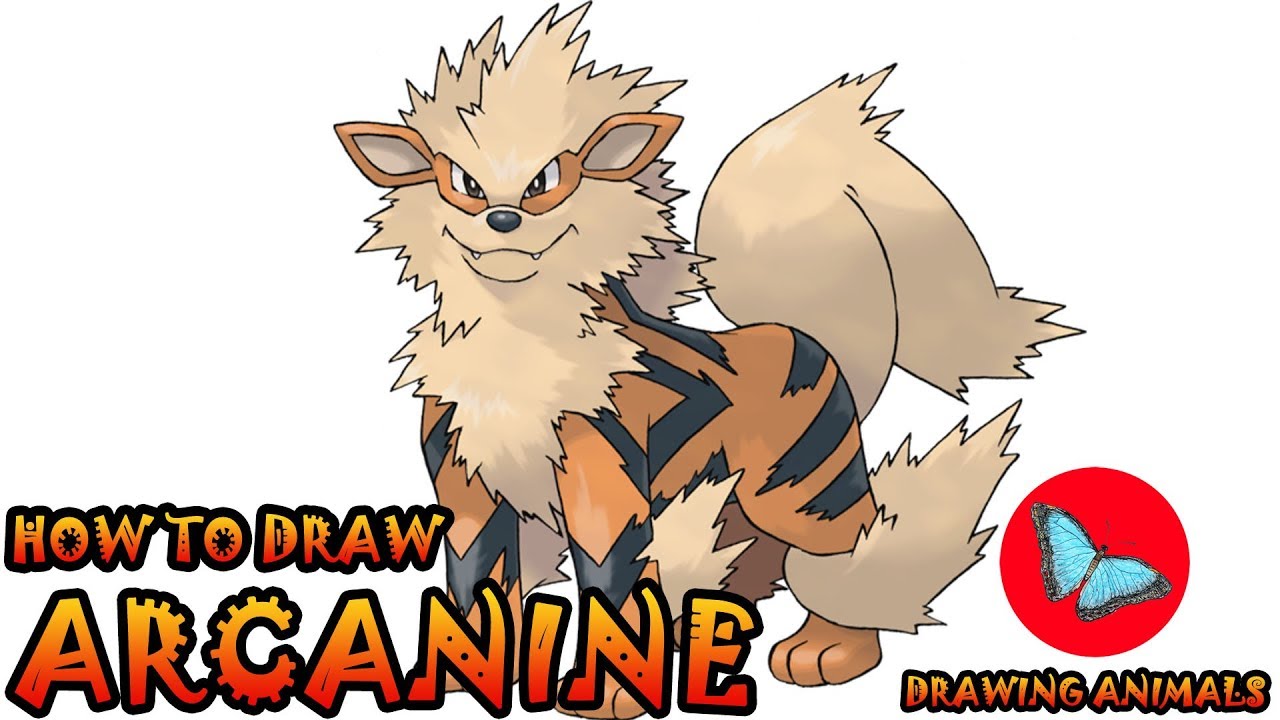How To Draw Arcanine From Pokemon | Drawing Animals