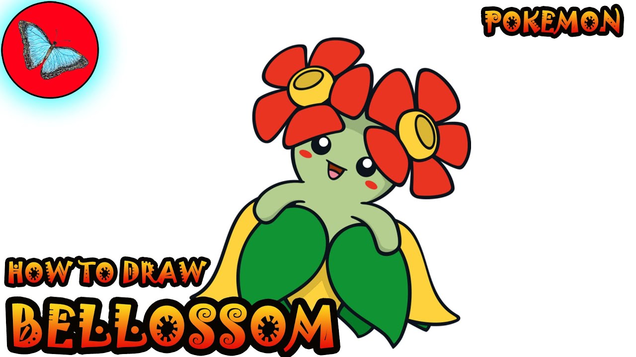How To Draw Bellossom From Pokemon | Drawing Animals