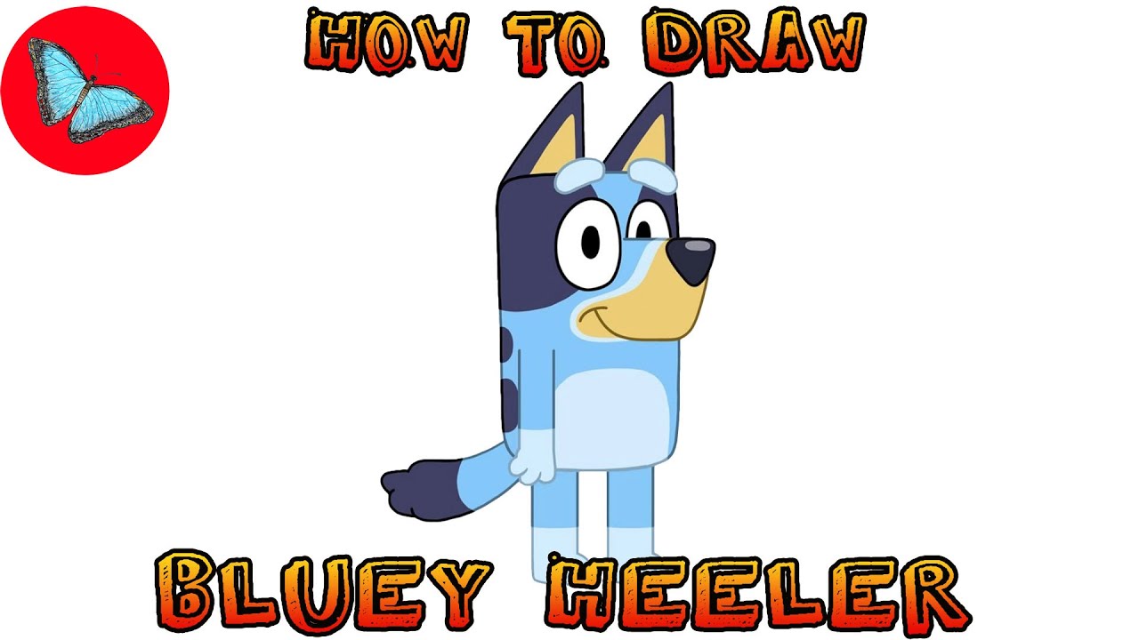 How To Draw Bluey Heeler From Bluey | Drawing Animals