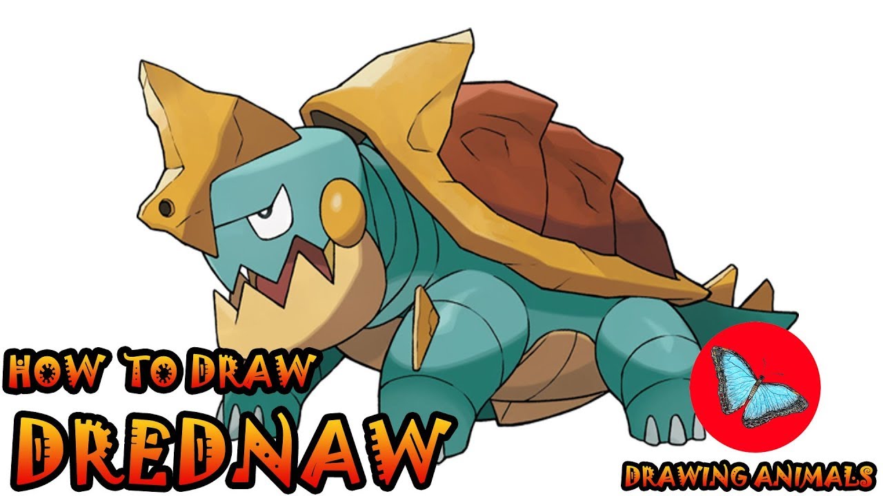 How To Draw Drednaw Pokemon | Drawing Animals