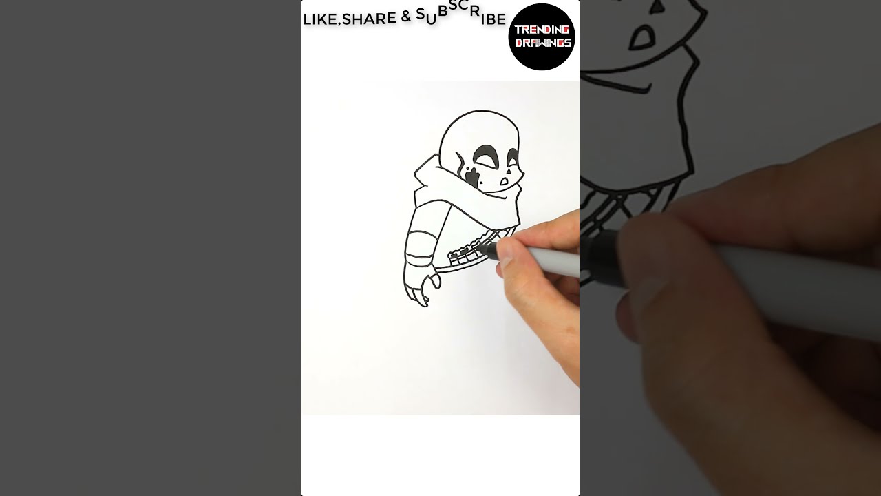 How To Draw FNF Character - Ink Sans SHORT
