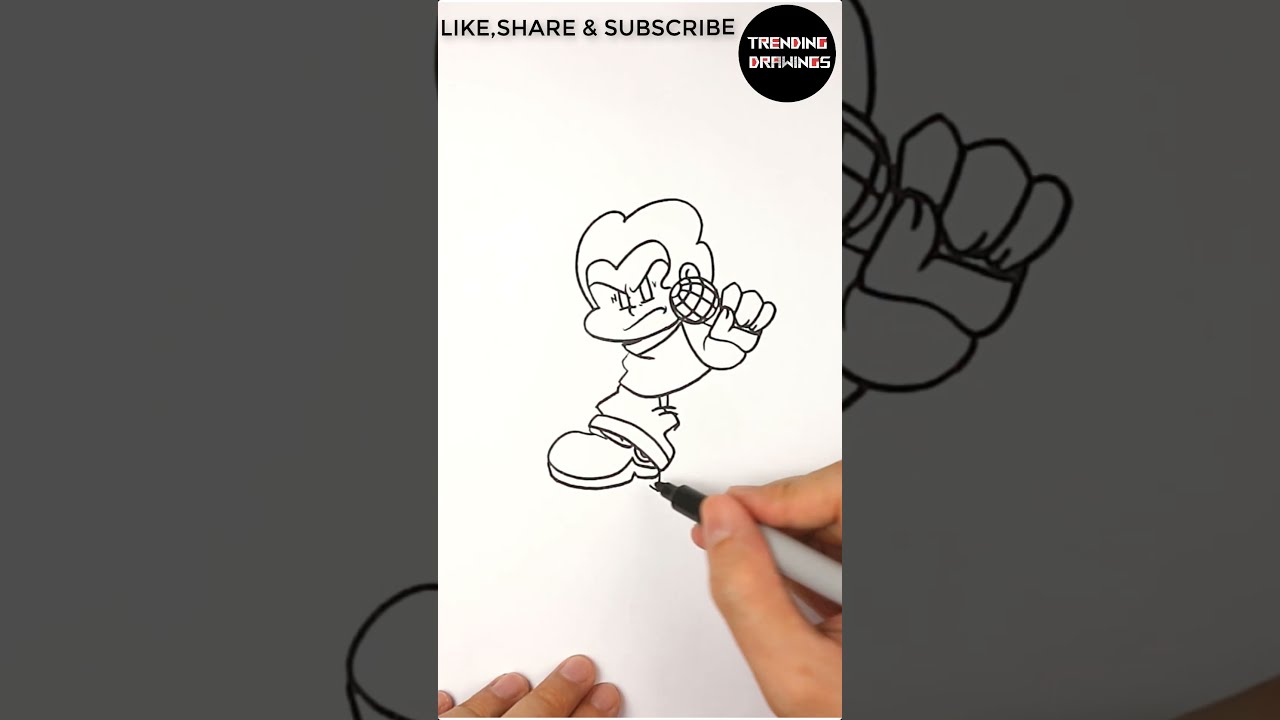 How To Draw FNF Character - Pico SHORT