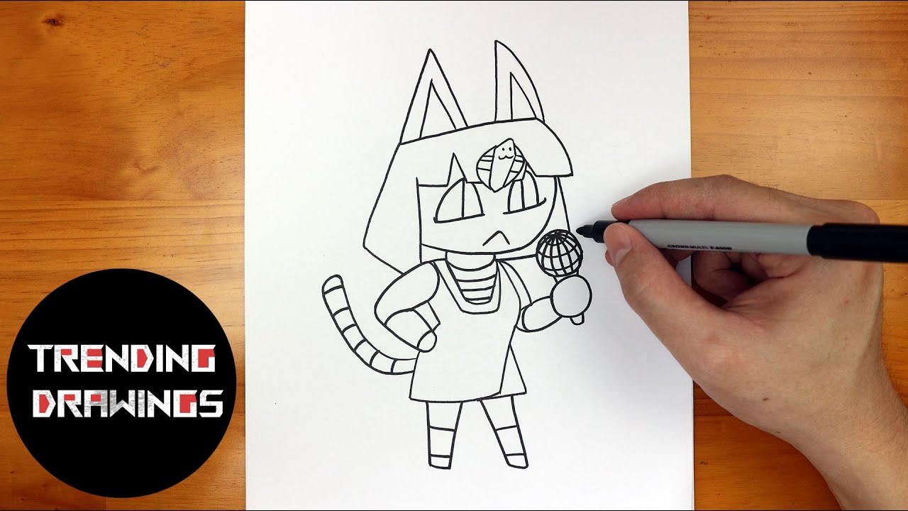 How To Draw FNF MOD Character - Ankha Easy Step by Step