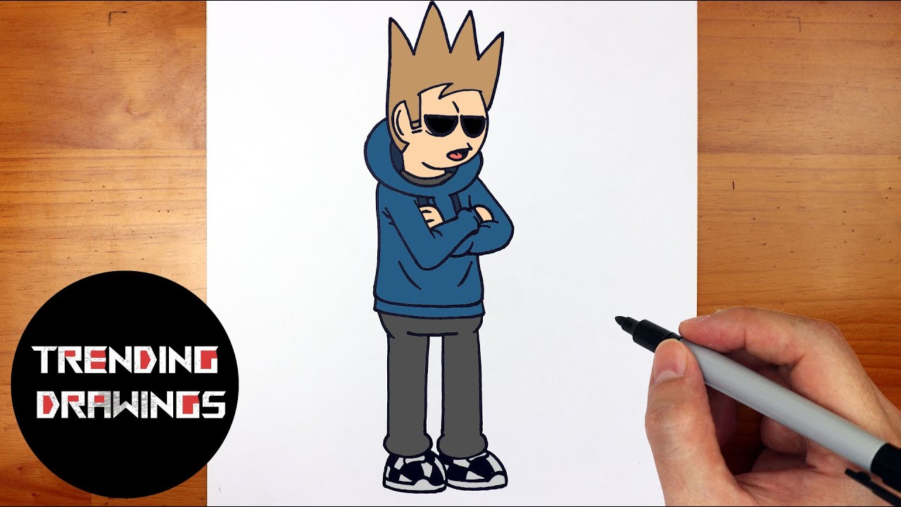 How To Draw FNF MOD Character - Eddsworld Tom Easy Step by Step