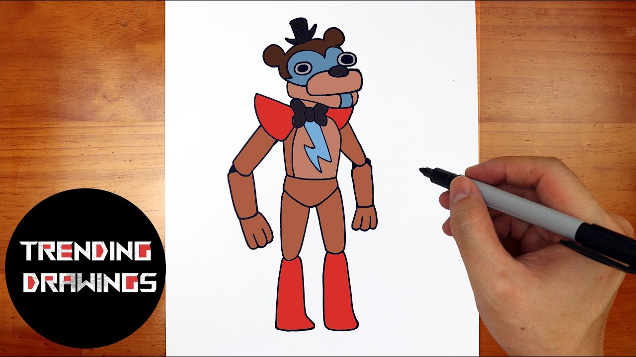 How To Draw FNF MOD Character - Freddy Beatbox Easy Step by Step