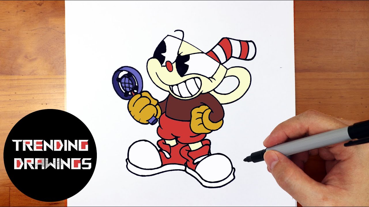 How To Draw FNF MOD Character - Funkhead Cuphead Easy Step by Step