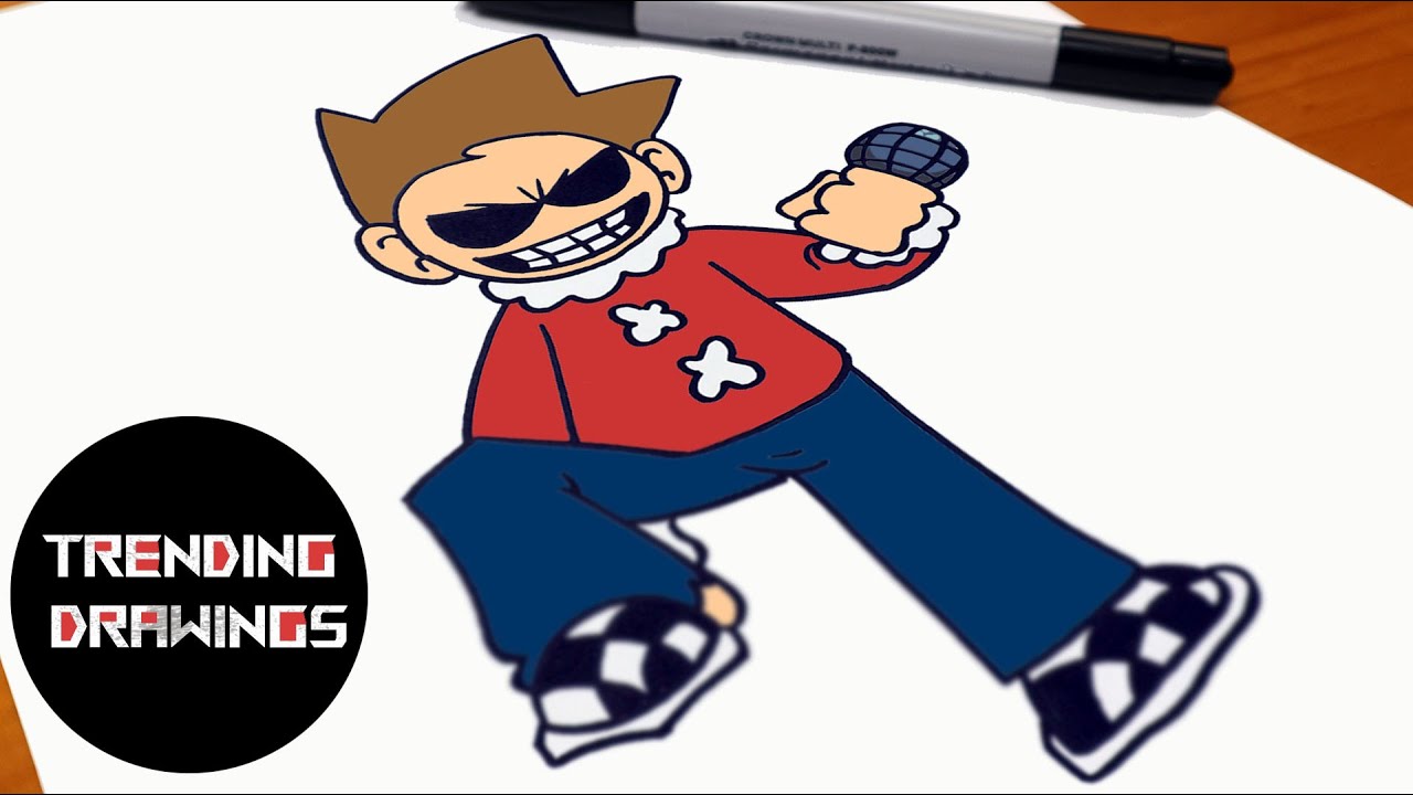 How To Draw FNF MOD Character - Holiday Tom Eddsworld Easy Step by Step