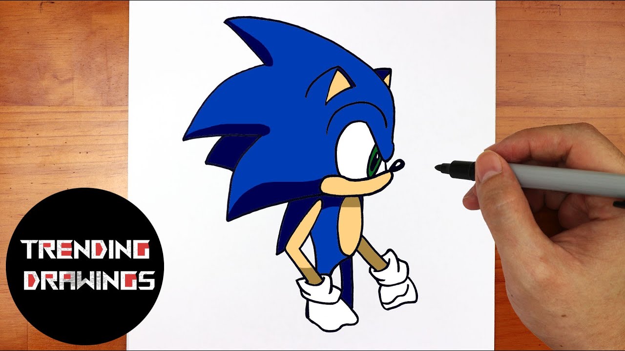 How To Draw FNF MOD Character - Shut Up Sonic Easy Step by Step