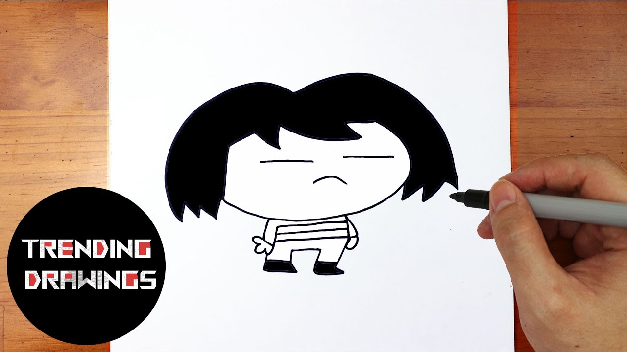 How To Draw FNF MOD Character - Underpants Frisk Easy Step by Step