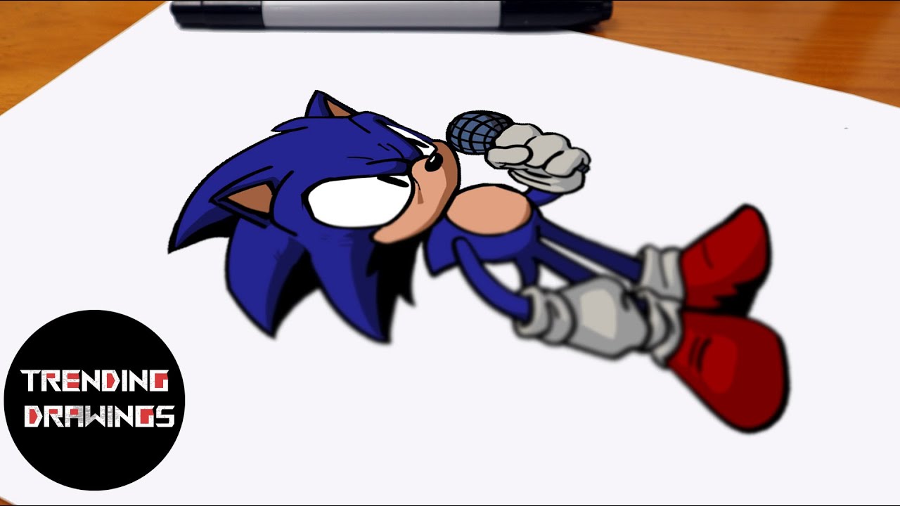 How To Draw FNF MOD Sonic EXE V2.0 - Faker - Step by Step