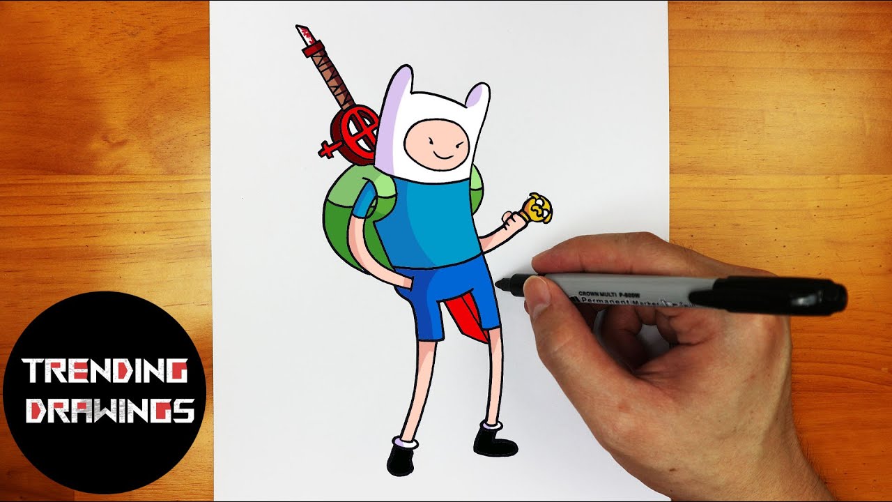 How To Draw Finn - FNF MOD Character Easy Step by Step