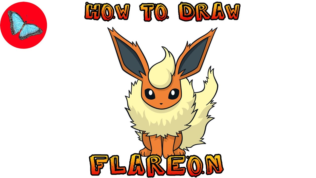 How To Draw Flareon Pokemon | Drawing Animals