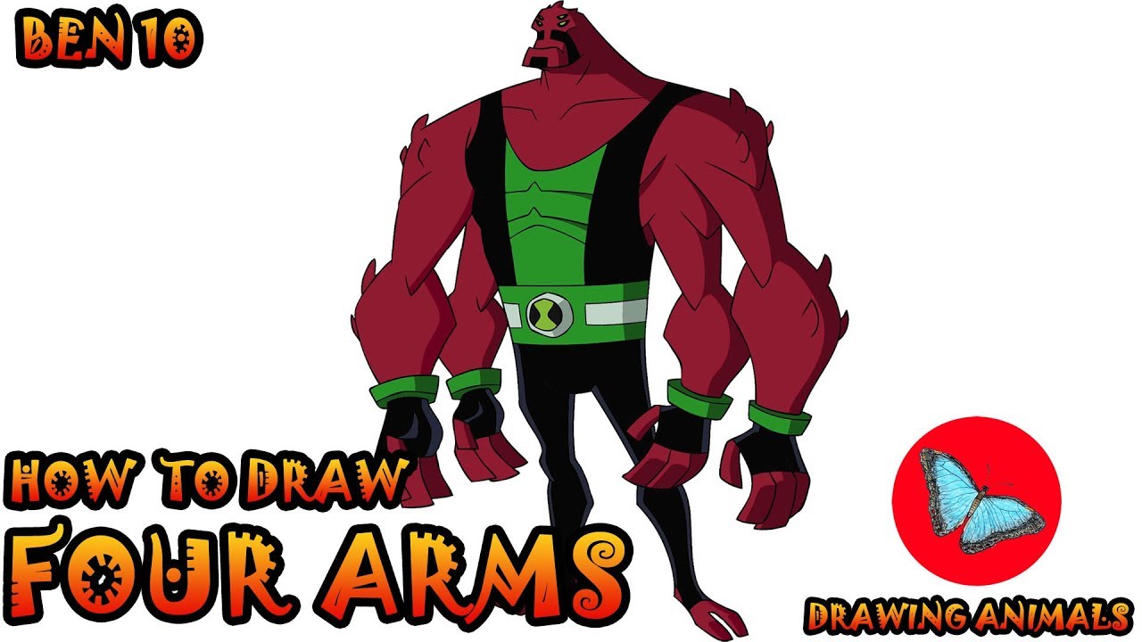 How To Draw Four Arms From Ben 10 | Drawing Animals